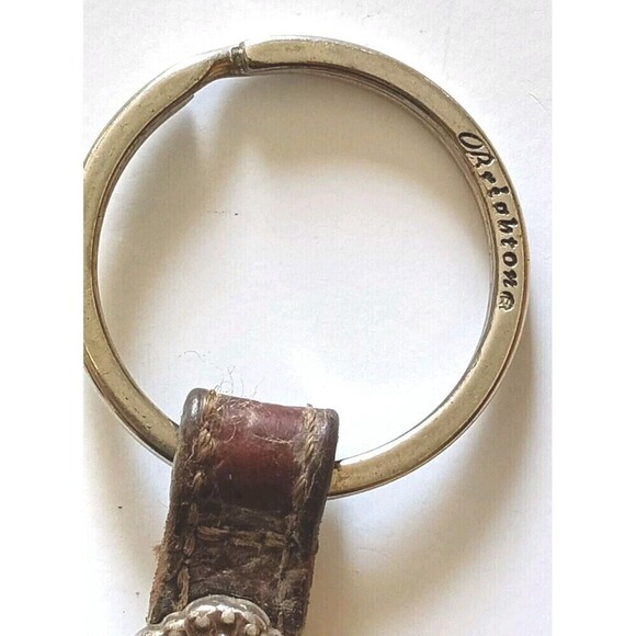 Brighton Hand Holding Purse w/ Heart Key Leather Keychain Fob Taiwan Vintage - Picture 6 of 6